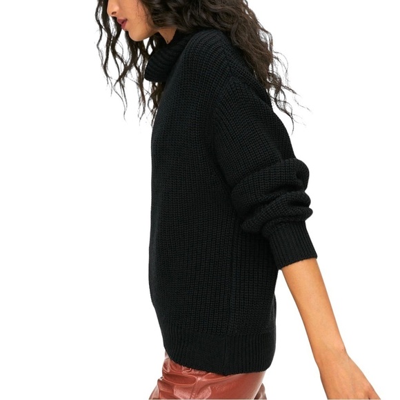 Aritzia Wilfred Montpellier Turtleneck Sweater Black Merino Wool Sz XS - Picture 14 of 16